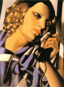 電話 1930年 現代タマラ・デ・レンピッカ Oil Paintings